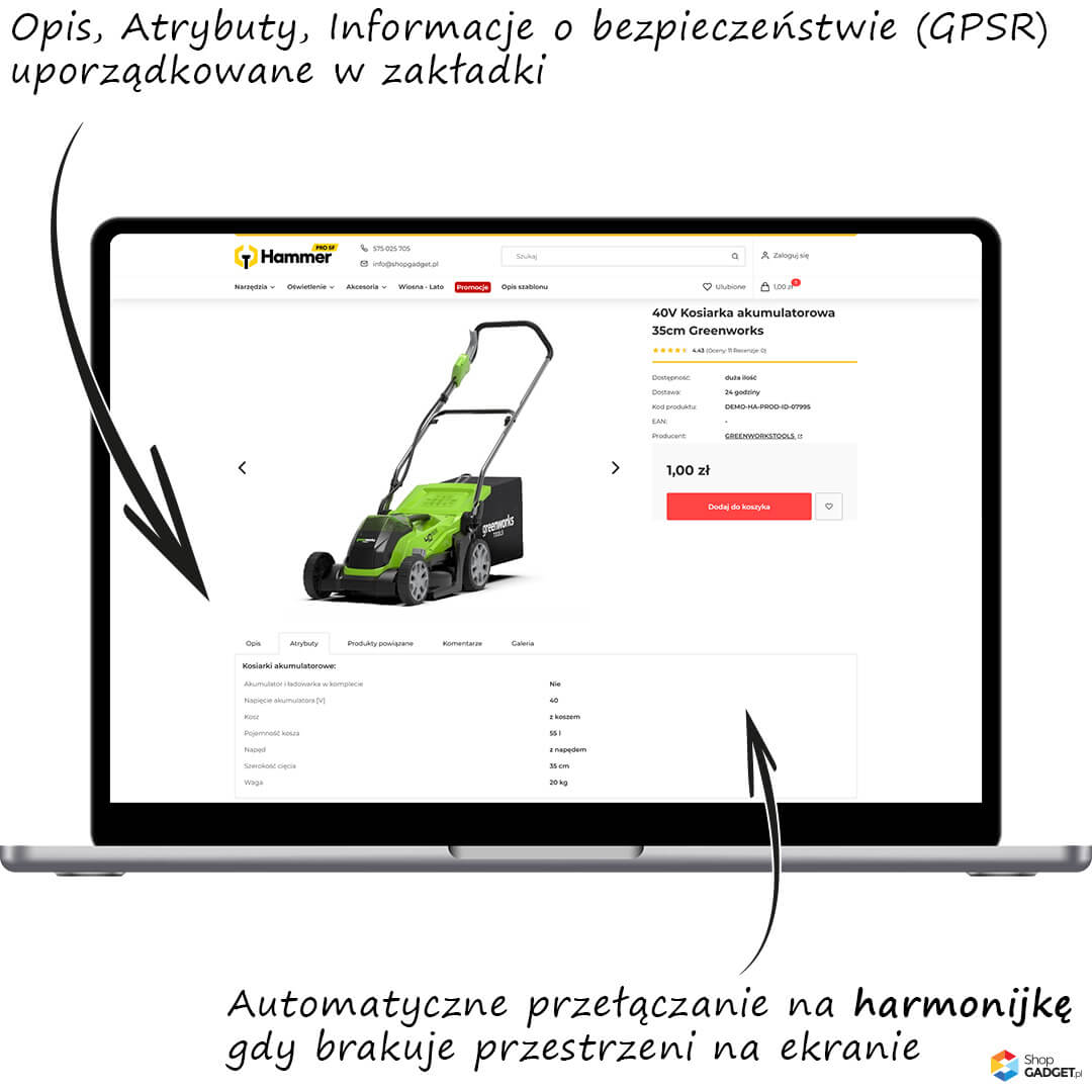 Rozszerzona lista produktów
